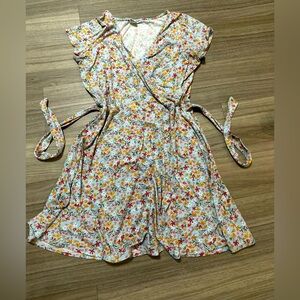 Twik floral Wrap Sundress with Belt